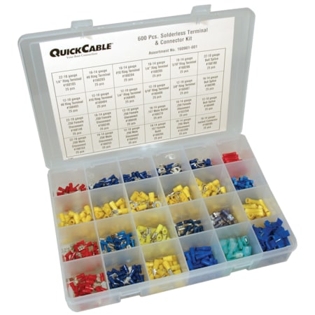 Quickcable PVC Wire Termination Kit 600 Piece 160901-001